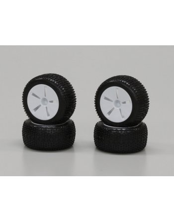 IHTH30W Wheel With Tire Set(Mini Inferno ST/Whit IHTH30W  - KYOSHO RC